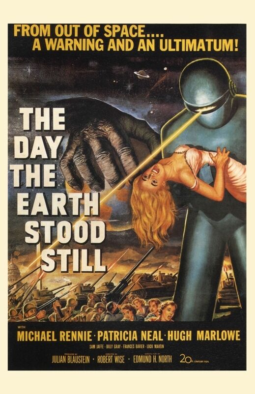 THE DAY THE EARTH STOOD STILL 1950'S SCIENCE FICTION FILM A3 or A2 FILM POSTER