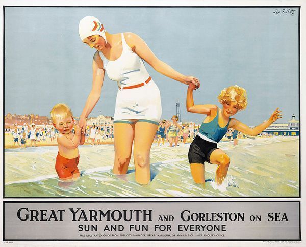 Vintage LNER Great Yarmouth Railway Poster  A3 Print