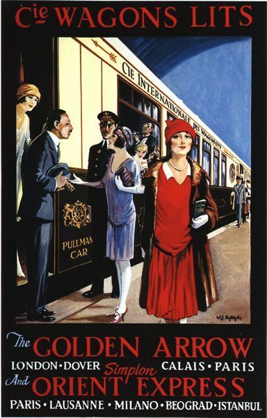 Vintage Orient Express Golden Arrow Railway Poster A3/A2/A1 Print