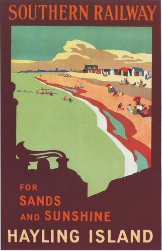 Vintage Southern Railway Hayling Island Poster A3 / A2 Print
