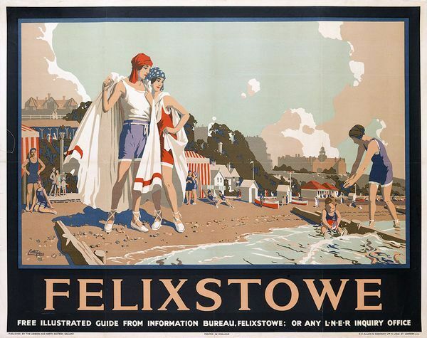 Vintage LNER Felixstowe Railway Poster  A3 Print