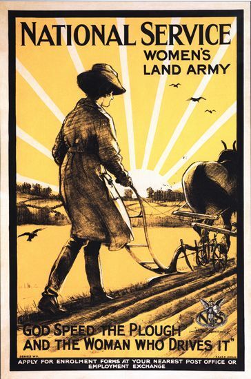 Vintage World War Two Women's Land Army Recruitment Poster A3/A2/A1 Print