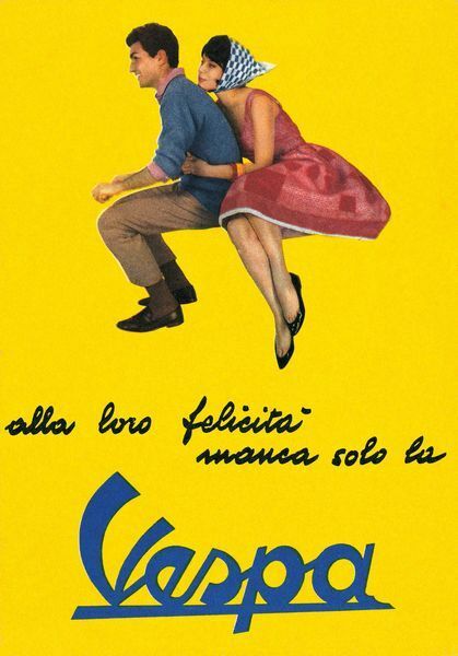 Vintage Italian Vespa Advertisement  Poster A3 Print