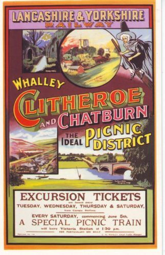 Lancs & Yorks Railway Clitheroe Poster A3 Reprint