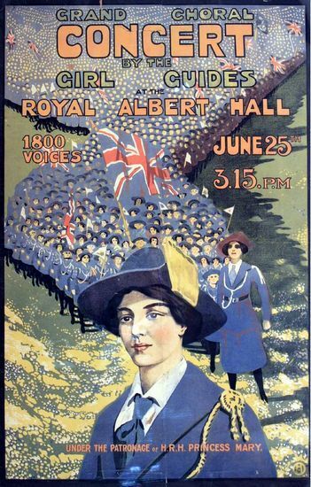 Vintage British Girl Guide Concert Royal Albert Hall Poster A3 Print