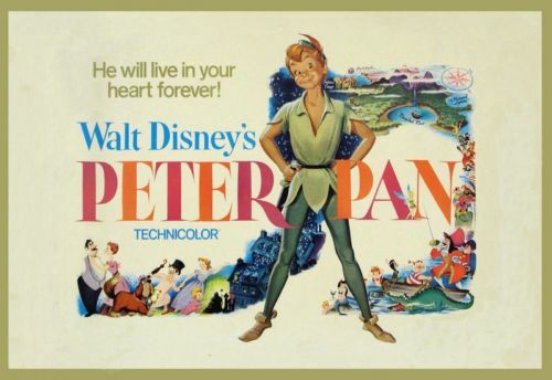 PETER PAN 1953 FILM POSTER A3 REPRINT