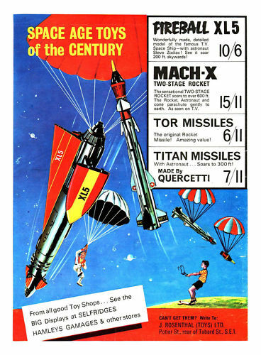 1960's Fireball XL5 Gerry Anderson A3 Poster Reprint