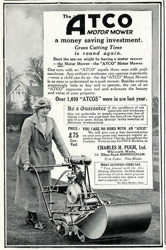 Vintage Atco Lawn Mower Advertisement A3 Poster Print