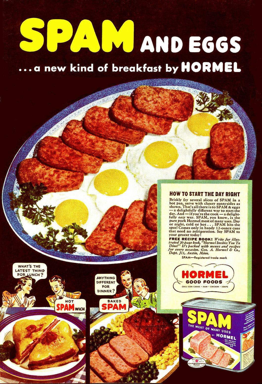 Vintage Spam Advertising Poster A3 reprint