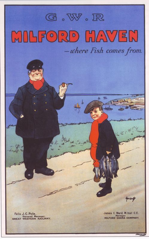 1920's GWR Milford Haven Railway Poster A3 / A2 Print