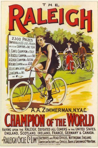 Vintage Raleigh Racing Bike Advertising Poster A3 Reprint