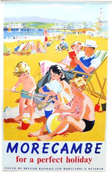 British Rail Morecambe Beach Railway  Poster A3 Print