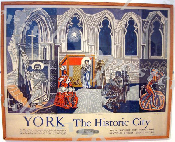 Vintage British Rail York The Historic City Railway Poster A3/A4 Print