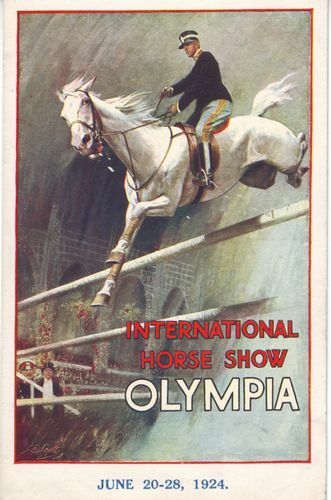 1924 International Horse Show Olympia Show Jumping Poster A3  Reprint