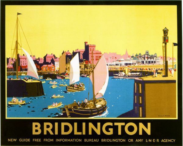 Vintage LNER Bridlington Railway Poster A3/A2/A1 Print