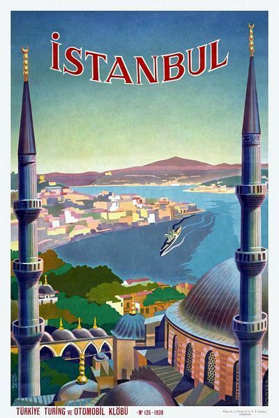 Vintage Istanbul Travel Poster A3/A2/A1 Print