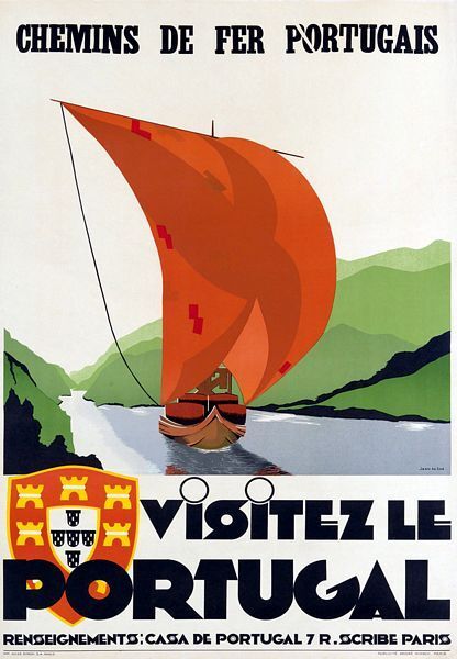 Vintage Portugal Railways Tourism Poster A3 Print