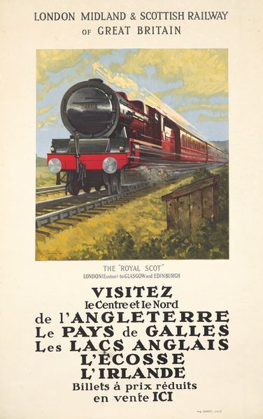 Vintage LMS French Language Royal Scot Railway Poster A3 Print