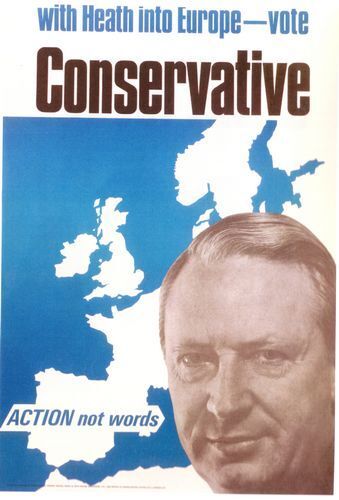 1966 Conservative Party Election Pro Europe Ted Heath Poster A3 / A2 Print