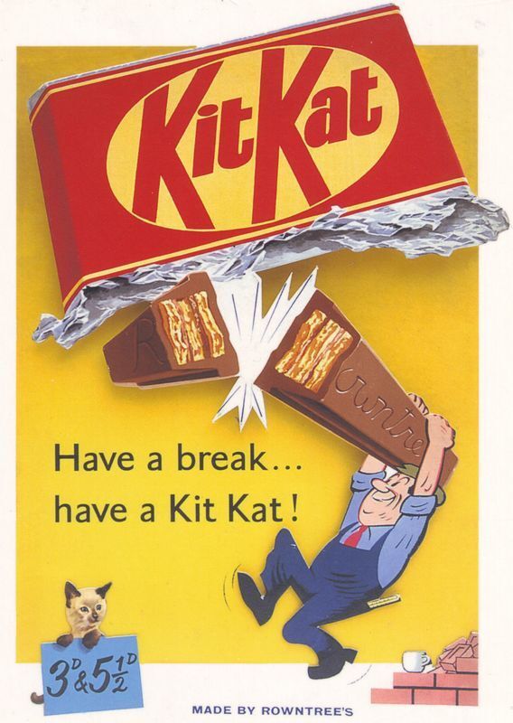 1950's Kit Kat Advertising Poster A3 / A2 Print