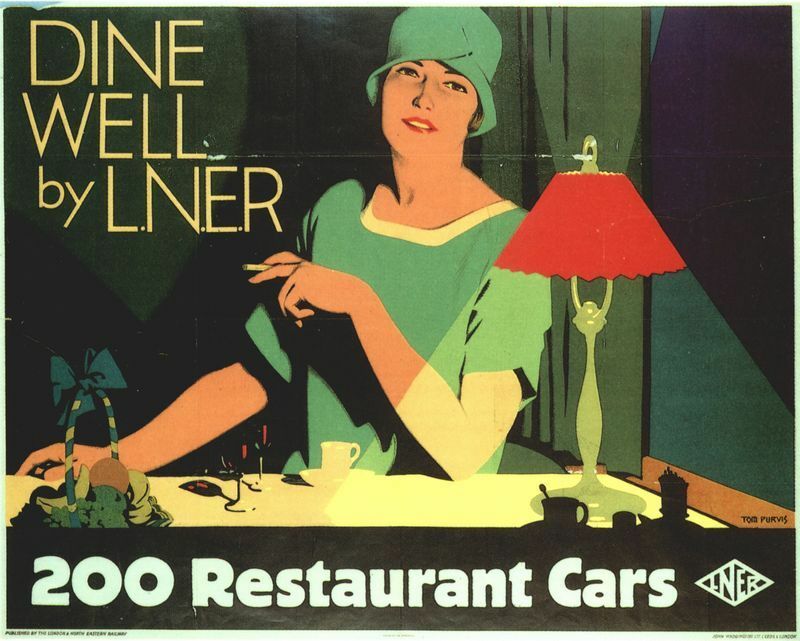 1920's LNER Dining Car Avert Railway Poster A3/A2 Print