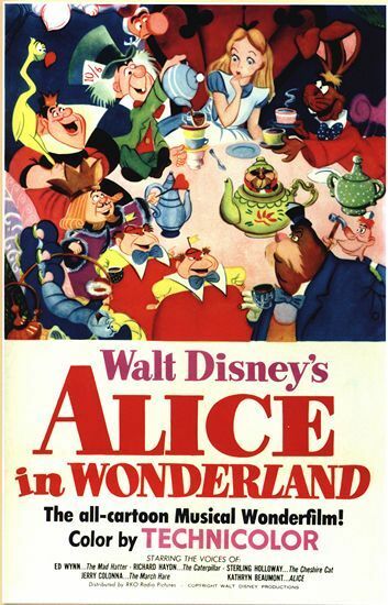 Vintage Alice In Wonderland Movie Poster A3/A2/A1 Print