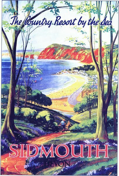 Vintage British Rail Sidmouth Devon Railway Poster A3/A2/A1 Print
