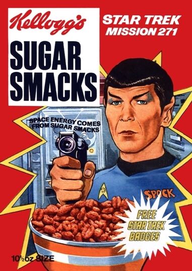 Kellogs Star Trek Spock 1970's Ad Poster A3 reprint