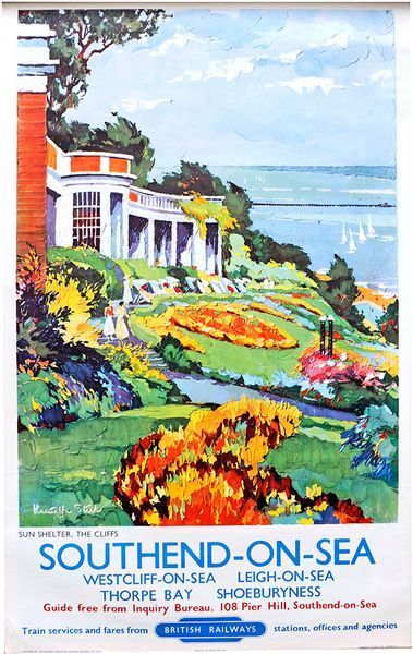 Vintage British Rail Southend on Sea Railway Poster A3 Print