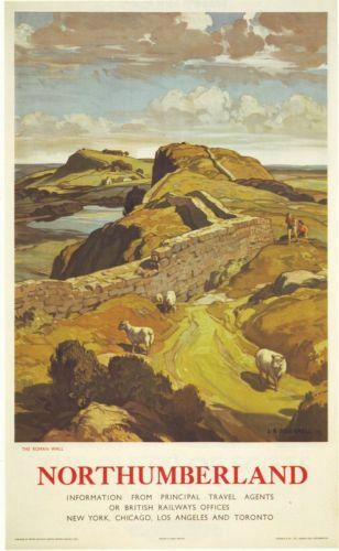 Vintage Northumberland Railway Poster A3 Reprint