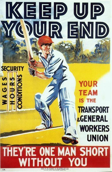 Vintage 1930's Trades Union TGWU Poster A3/A2/A1 Print