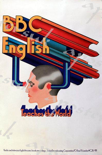Vintage British Empire Learn BBC English Poster A3/A4 Print