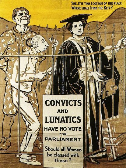 Vintage British Suffragette Movement  Poster A3 Print