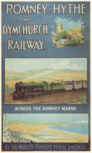 Vintage Romney Hythe Dymchurch Railway Poster A3 Reprint