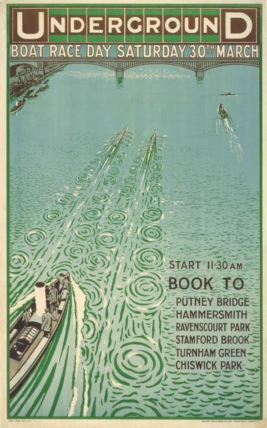 1913 University Boat Race Poster A3/A2/A1 Print