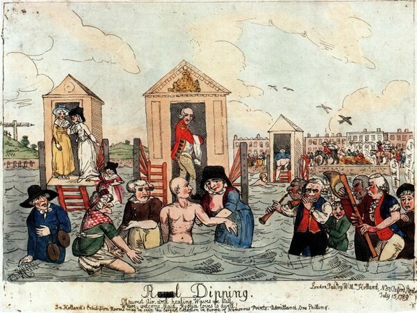 Vintage 18th Century British Satirical Print Royal Dipping Poster A3 Print