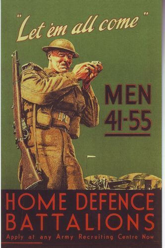 World War 2 British Home Guard Recruitment Poster A3 / A2 Print