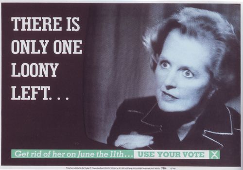 1980's Labour Party anti Margaret Thatcher Election Poster A3 Reprint