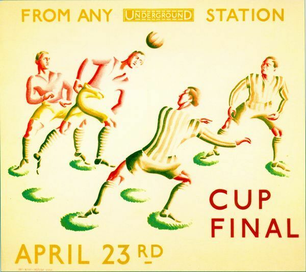 1932 FA Cup Final Newcastle Arsenal Transport Poster A3/A2/A1 Print