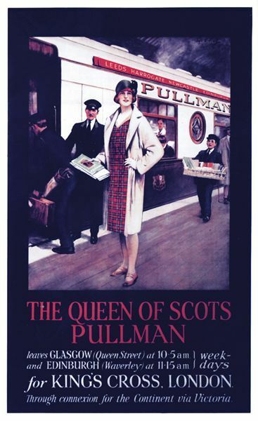 Vintage Queen of Scots Pullman Railway Poster A3/A2/A1 Print