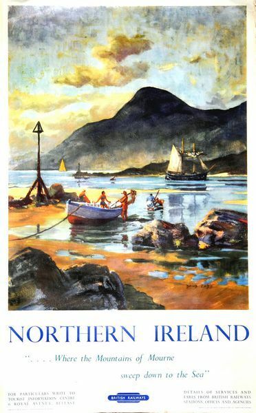 British Rail Northern Ireland Mountains of Mourne Railway Poster A3 Print