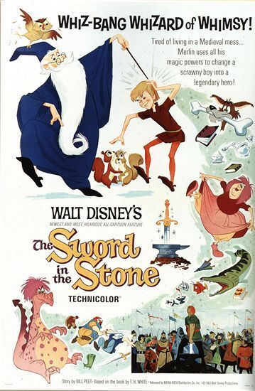 Vintage Sword In The Stone Movie Poster A3/A2/A1 Print