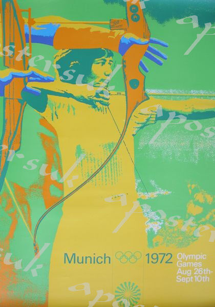 1972 Munich Olympics Archery Poster A3/A4 Print