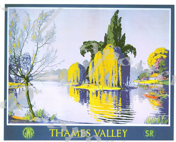 Vintage GWR Thames Valley Railway Poster A4/A3/A2/A1 Print