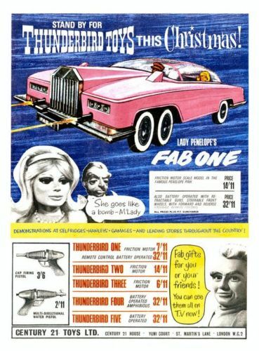 Vintage Lady Penelope FAB1 Toy A3 Poster Reprint