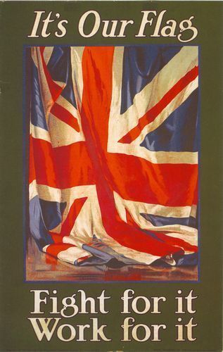 British WW1 Fight For Our Flag Poster A3 / A2 Print