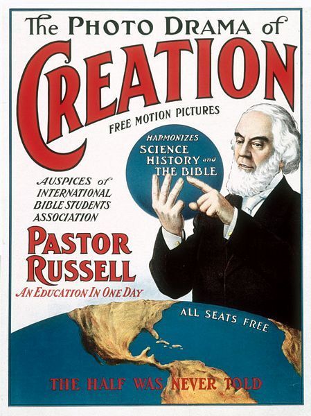 Pastor Russell Creation Movie For Bible Students Creationist JW Poster A3 Print
