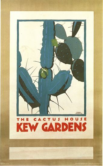 Vintage Kew Gardens Cactus House Poster A3 Print