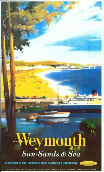 Vintage British Railways Weymouth Railway Poster  A3/A2/A1 Print