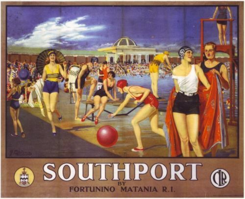 1930's Southport Railway Poster A3 Reprint